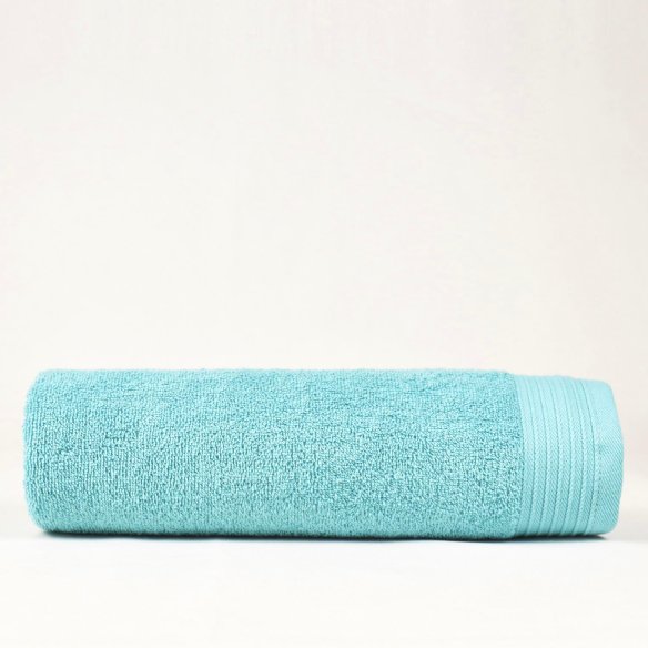 Juego de 4 Toallas Aquamarina y Gris Antracita 100% Algodón