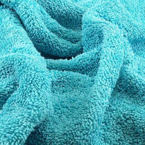 Juego de 4 Toallas Aquamarina y Gris Antracita 100% Algodón