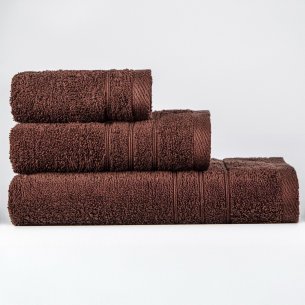 Juego de toallas chocolate liso de algodón 100%