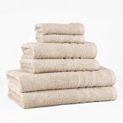 Juego de toallas arena liso de algodón 100%