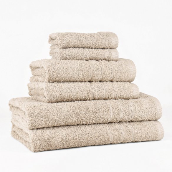 Juego de toallas arena liso de algodón 100%