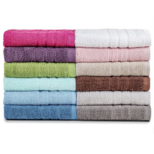 copy of Lot de serviettes aubergine uni 100 % coton