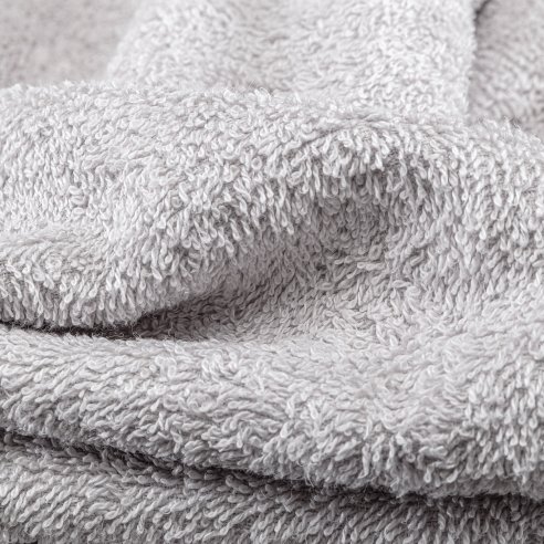 Juego de toallas plata liso de algodón 100%