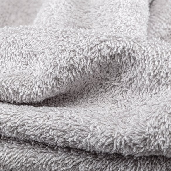 Juego de toallas plata liso de algodón 100%