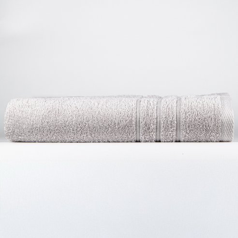 Juego de toallas plata liso de algodón 100%