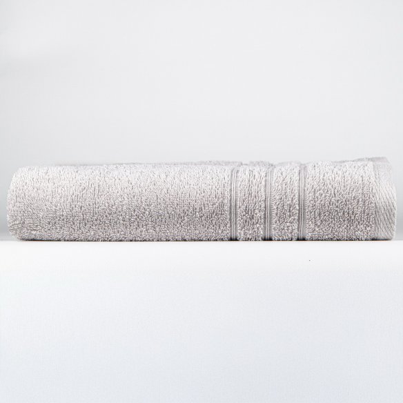 Juego de toallas plata liso de algodón 100%