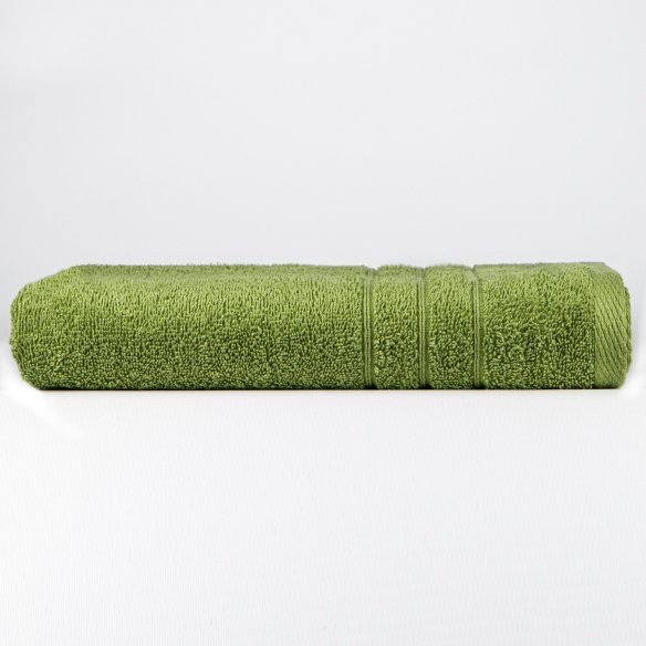 Toalla de baño verde lisa de algodón 100%