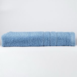 Toalla de baño azul mar lisa de algodón 100%
