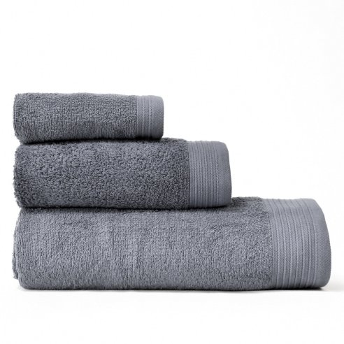 Grey 3 towels set made from 100% cotton