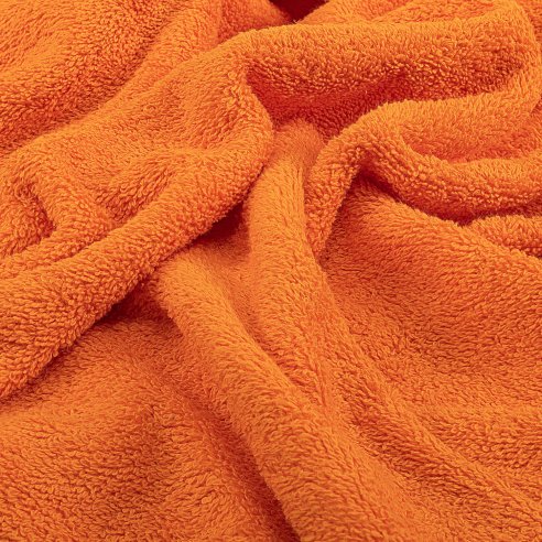 Lot 3 serviettes orange Basic uni 100% coton