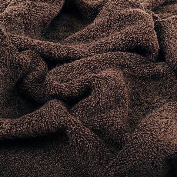 Lot 3 serviettesde bain chocolat Basic uni 100% coton