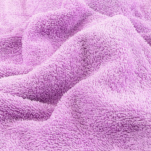 Lot 3 serviettes de bain mauve Basic uni 100%...