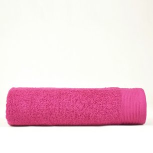 Juego toallas de baño fucsia Basic de algodón 100%. 2