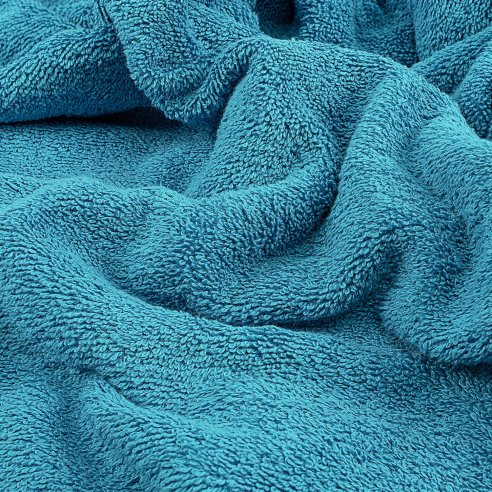 Juego toallas de baño azul Basic de algodón 100%.