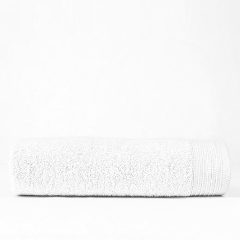 Toalla de baño blanca lisa de algodón 100%