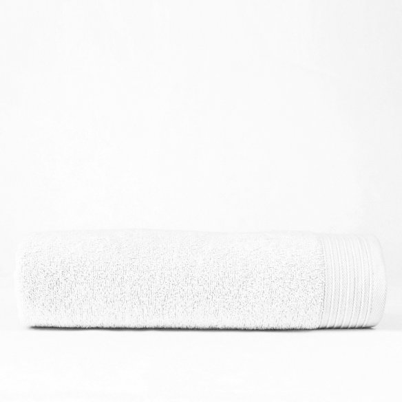 Toalla de baño blanca lisa de algodón 100%