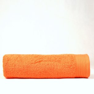 Toalla de baño naranja lisa de algodón 100%