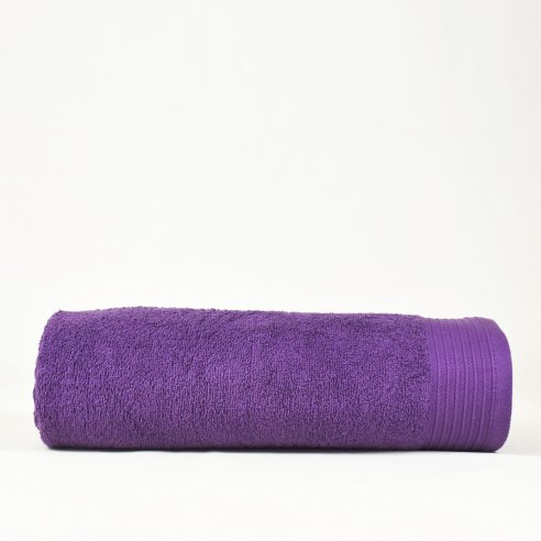 Toalla de baño berenjena lisa de algodón 100%