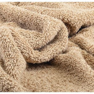 Toalla de baño beige lisa de algodón 100% 2