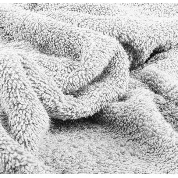 Toalla de baño plata lisa de algodón 100%