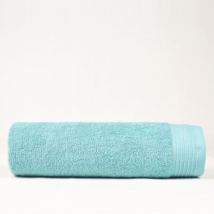 Toalla de baño azul lisa de algodón 100%