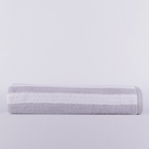 Juego de toallas gris plata Stripes de algodón...