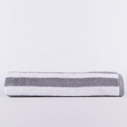 Juego de toallas gris antracita Stripes de...