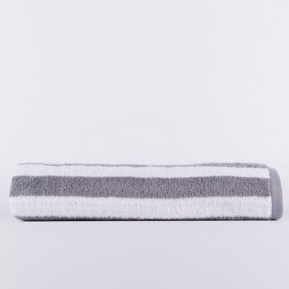 Juego de toallas gris antracita Stripes de algodón 100%