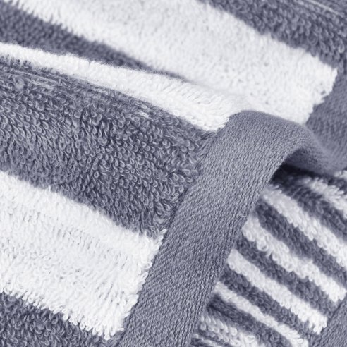 Juego de toallas gris antracita Stripes de...
