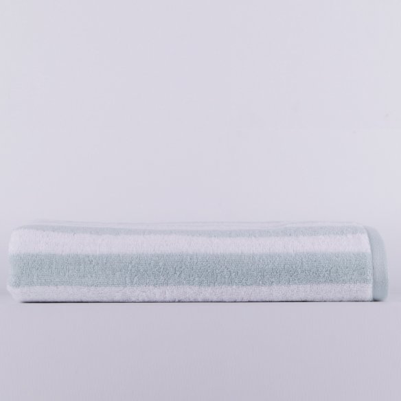 Juego de toallas azul nilo Stripes de algodón 100%