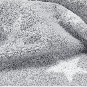Toalla de baño gris plata con dibujo Stars de algodón 100% 2