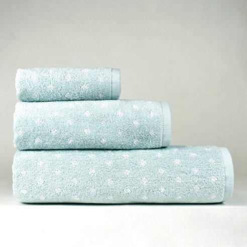 Blue nile Bath Towel design Dots made from 100%...