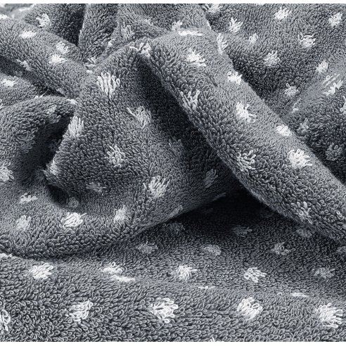 Dark Grey Bath Towel design Dots made from 100%...
