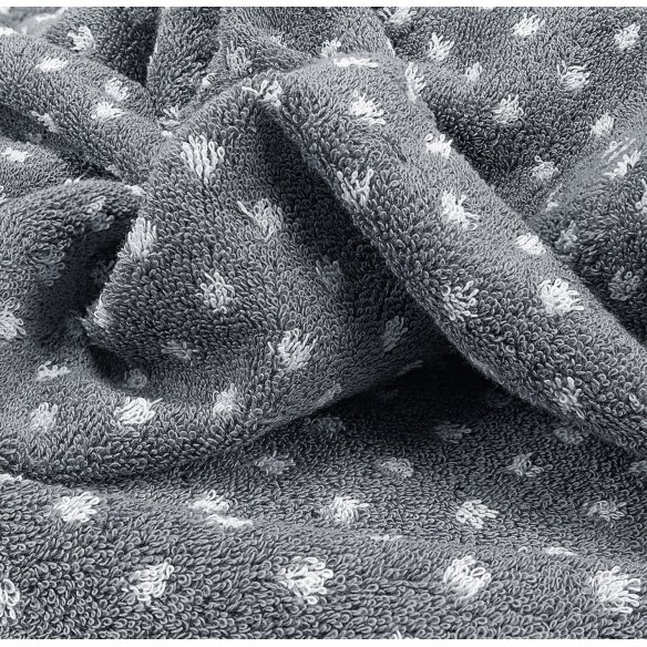 Dark Grey Bath Towel design Dots made from 100% cotton