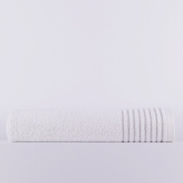 Juego de toallas gris rayas de algodón 100%