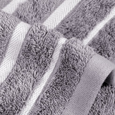 Juego de toallas gris Creta de algodón 100%