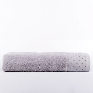 Toalla de baño Mykonos gris de algodón 100%
