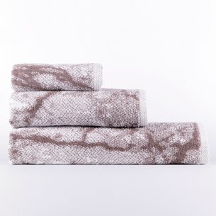 Juego de toallas marrón Marble de algodón 100%