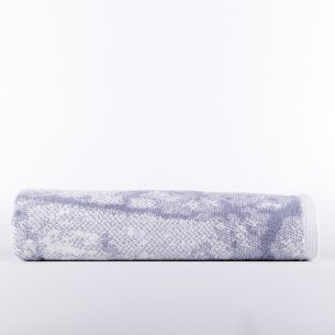 Toalla de baño gris con dibujo algodón 100%