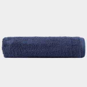 Toalla de baño azul navy lisa de algodón 100%