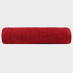 Toalla de baño roja lisa de algodón 100%