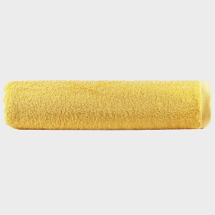 Toalla de baño amarilla lisa de algodón 100%