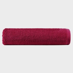 Toalla de baño fucsia lisa de algodón 100%
