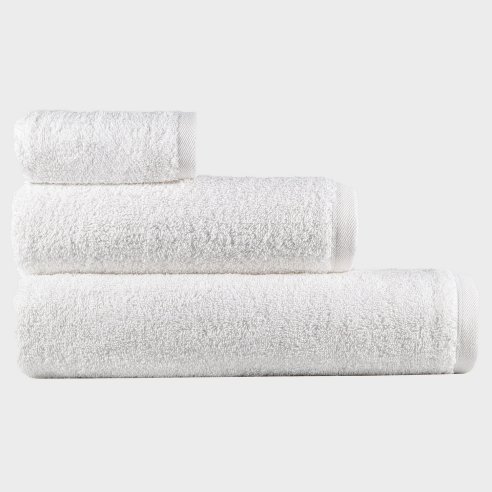 Toalla de baño blanca lisa de algodón 100%