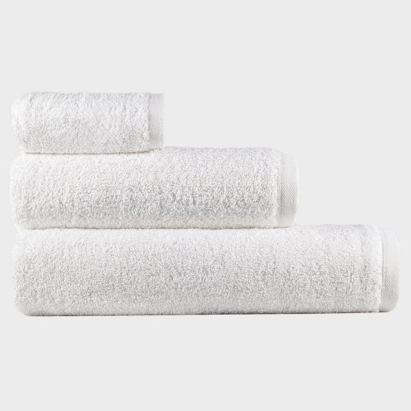 Toalla de baño blanca lisa de algodón 100%