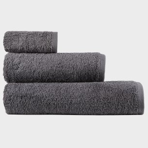 Juego toallas de baño gris EXCLUSIVE algodón 100%