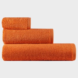 Juego toallas de baño naranja EXCLUSIVE algodón 100%