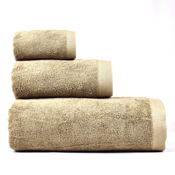 Juego toallas de baño beige EXCELLENCE algodón 100%