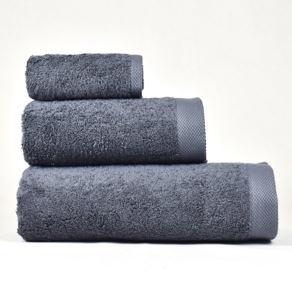 Juego toallas de baño gris EXCELLENCE algodón 100%