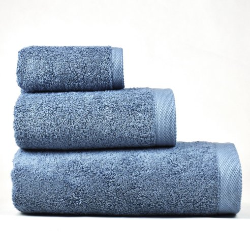 Toalla de baño azul lisa EXCELLENCE de algodón...